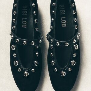 Black Studded Women's Shoes